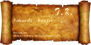 Takaró Kevin névjegykártya