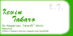 kevin takaro business card